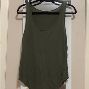 Olive green fitted tank top